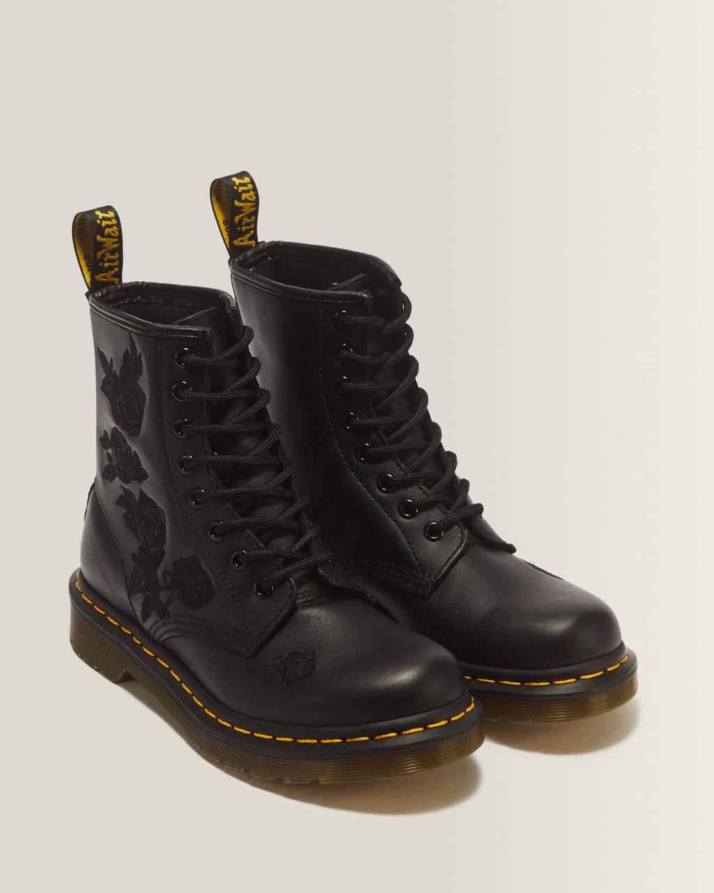 1460 Vonda Mono Women's Floral Boots - Black — Softy T - image 5
