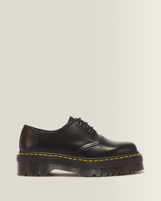 1461 Smooth Leather Platform Shoes - Black — Polished Smooth