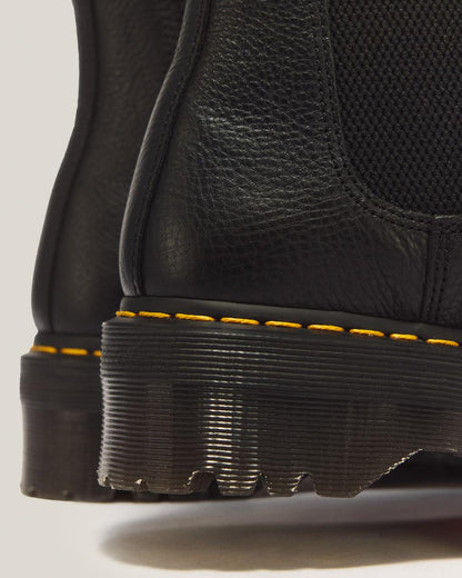 2976 Faux Fur Lined Platform Chelsea Boots - Black — Pisa - image 8