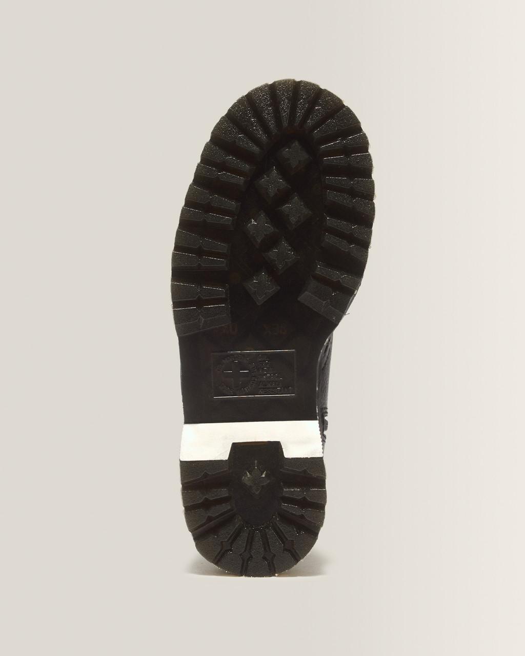 Jadon Boot Leather Faux Fur Lined Platforms - Black — Pisa - image 7