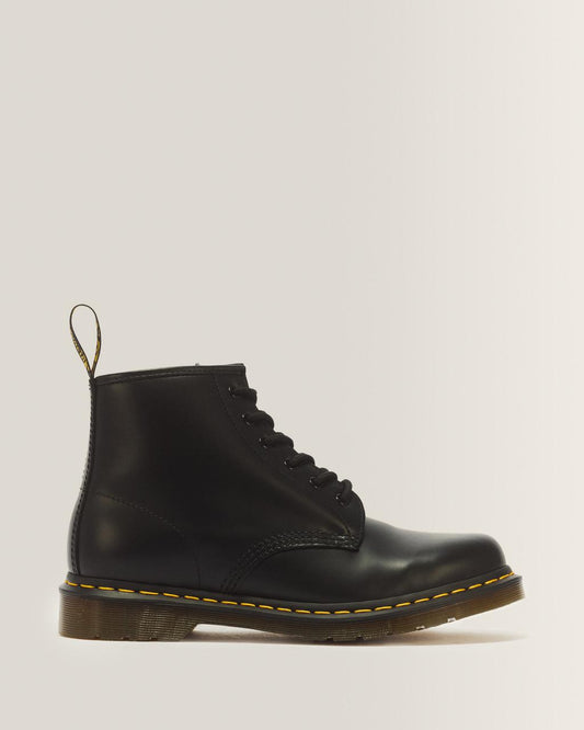 101 Yellow Stitch Smooth Leather Ankle Boots - Black — Smooth Leather