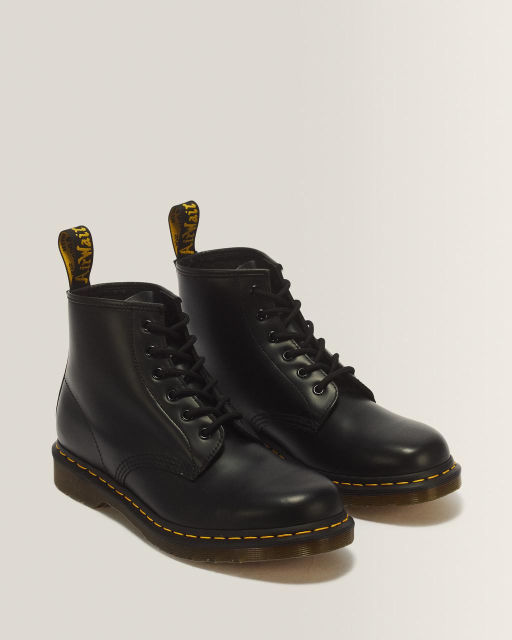 101 Yellow Stitch Smooth Leather Ankle Boots - Black — Smooth Leather - image 5