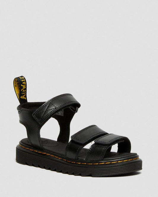 Junior Klaire Leather Strap Sandals - Black — T Lamper