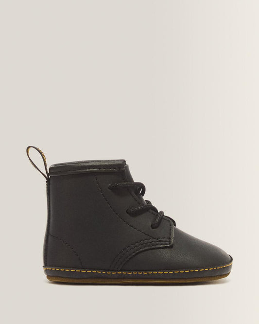 Newborn 1460 Auburn Leather Booties - Black — Mason Pu Split+Mason Nw Synthetic