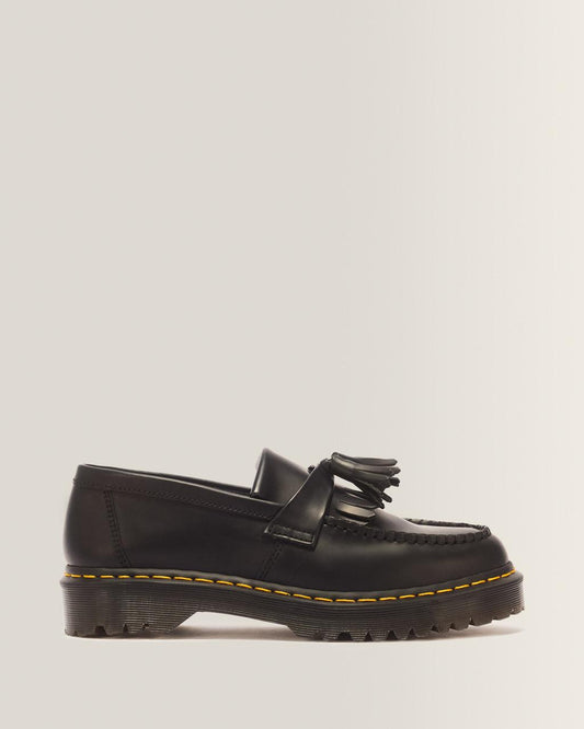 Adrian Bex Smooth Leather Tassel Loafers - Black — Smooth Leather