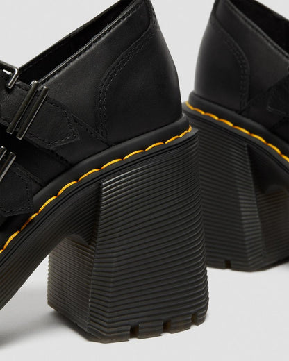 Eviee Sendal Leather Heeled Shoes - Black — Sendal - image 9