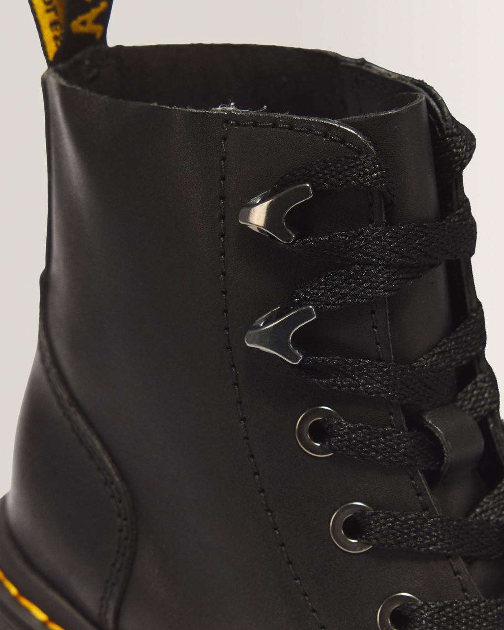 Jesy Sendal Leather Lace Up Flared Heel Boots - Black — Sendal - image 3