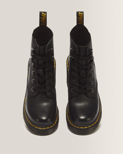 Jesy Sendal Leather Lace Up Flared Heel Boots - Black — Sendal - image 4