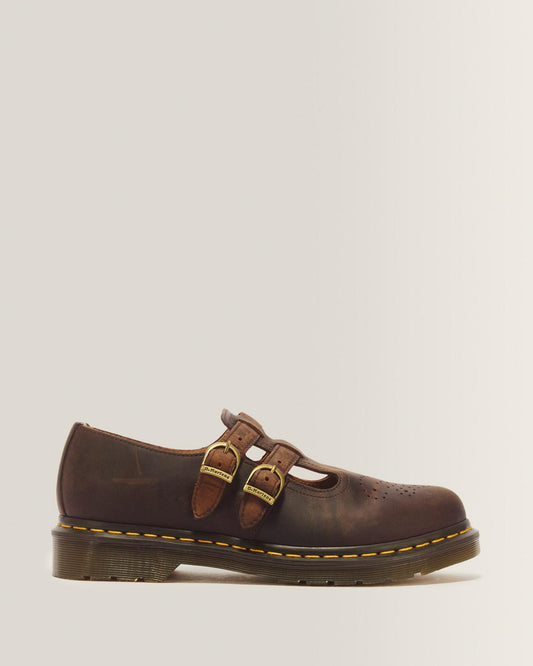 8065 Crazy Horse Leather Mary Jane Shoes - Dark Brown — Crazy Horse