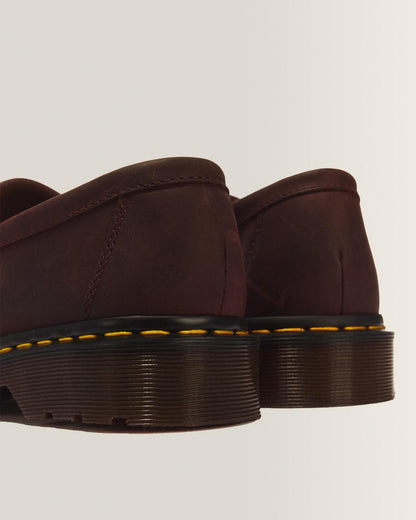 Adrian Crazy Horse Leather Tassel Loafers - Cherry Red — Crazy Horse - image 3