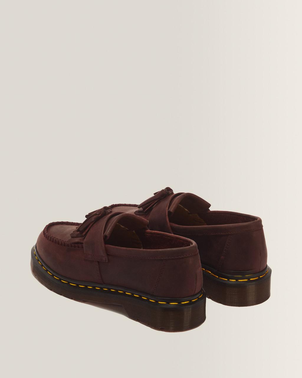 Adrian Crazy Horse Leather Tassel Loafers - Cherry Red — Crazy Horse - image 6