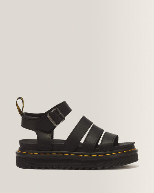 Blaire Athena leather strap sandals - BLACK — Athena