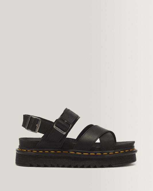 Voss II Athena Leather Strap Sandals - BLACK — Athena