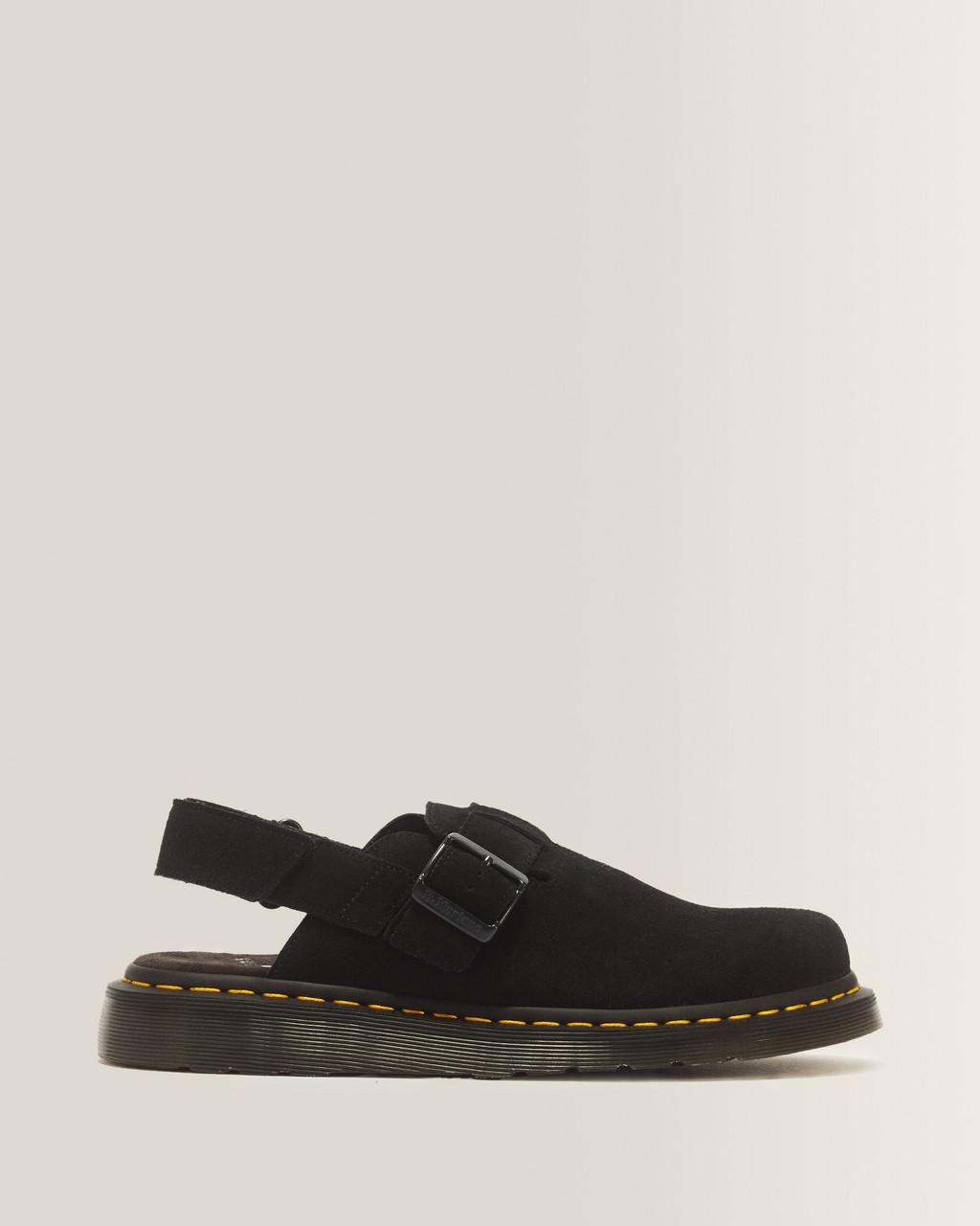 Jorge II Suede Slingback Mules - Black — E.H.Suede