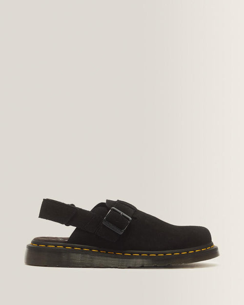 Jorge II Suede Slingback Mules - Black — E.H.Suede