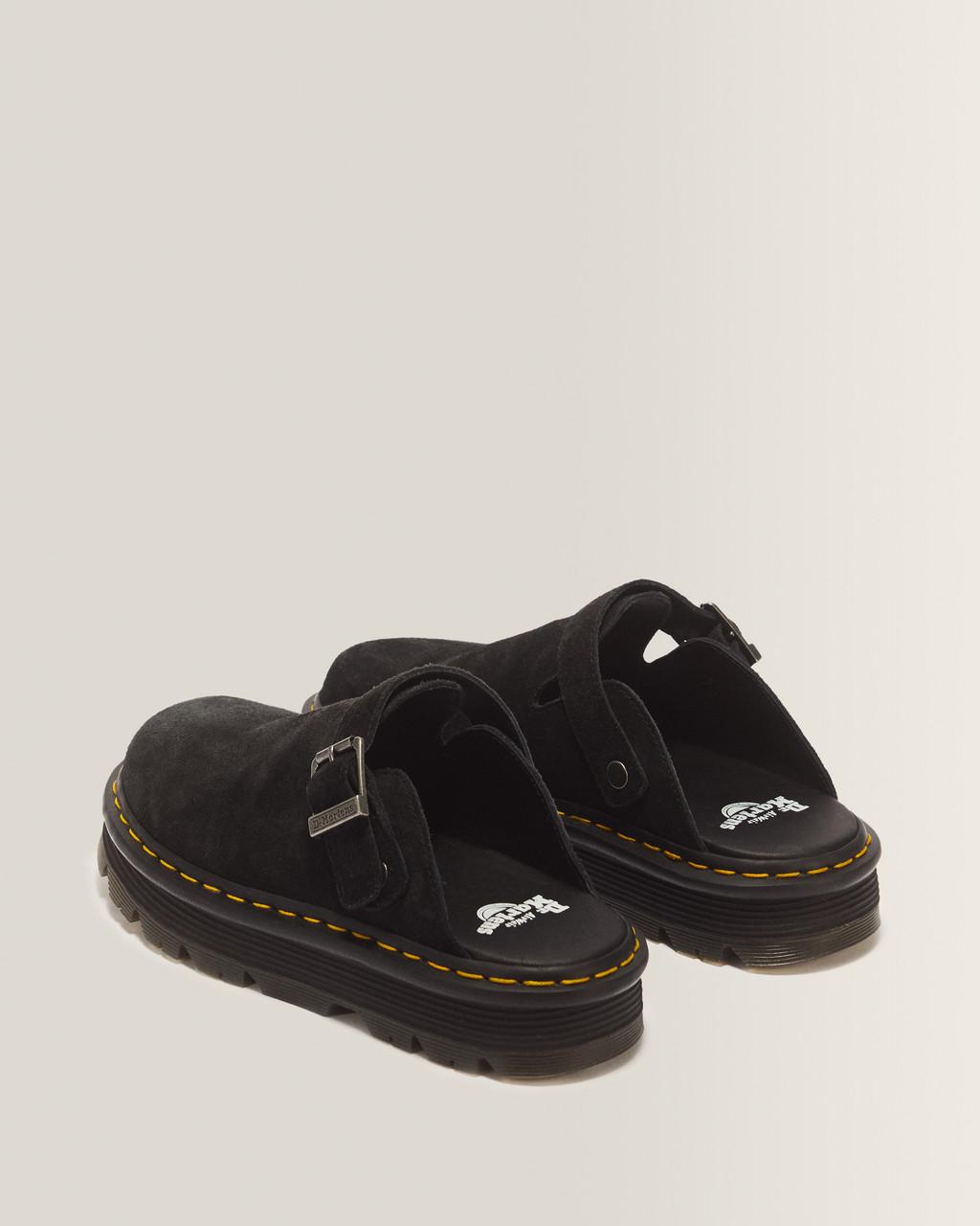 Zebzag Suede Casual Slingback Platform Mules - Black — E.H.Suede - image 6
