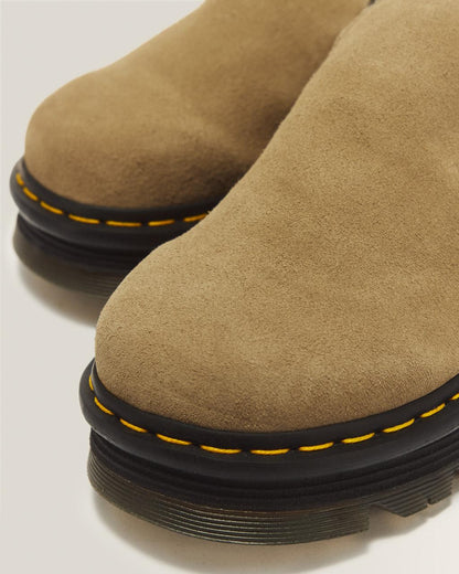 Zebzag Suede Casual Slingback Platform Mules - Savannah Tan — E.H.Suede - image 8