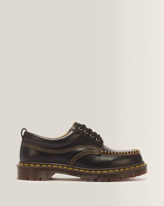 Lowell Leather Moc Toe Shoes - Black — Analine