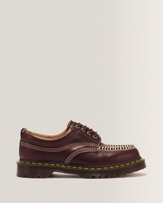 Lowell Leather Moc Toe Shoes - CHERRY RED — Orleans