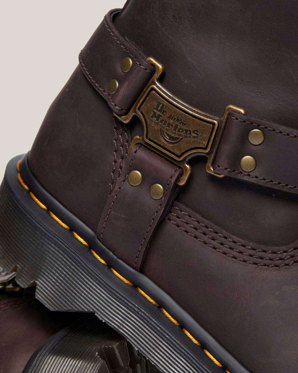 Anistone Hi Leather Biker Boots - Dark Brown — BURNISHED WAXY PULL UP WP - image 3