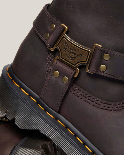 Anistone Hi Leather Biker Boots - Dark Brown — BURNISHED WAXY PULL UP WP - image 3