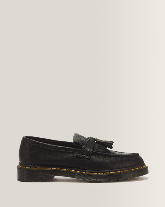 Adrian Yellow Stitch Ambassador Leather Loafers - Black — Ambassador