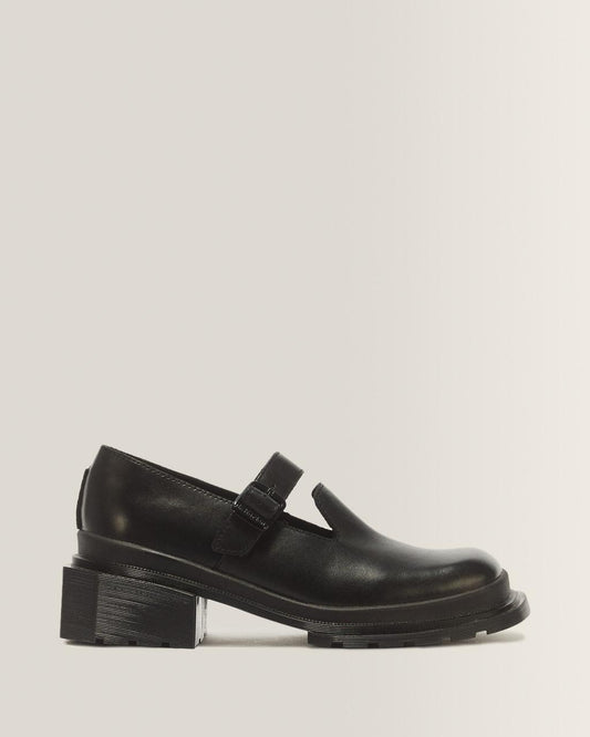 Maybole Square Toe Mary Jane Shoes - Black — Wanama