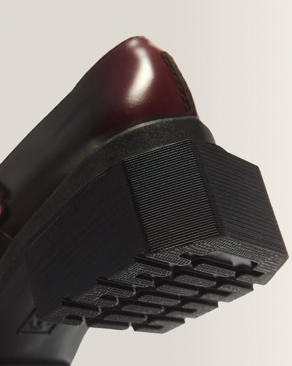 Maybole Square Toe Mary Jane Shoes - Black+Cherry Red — Arcadia - image 3