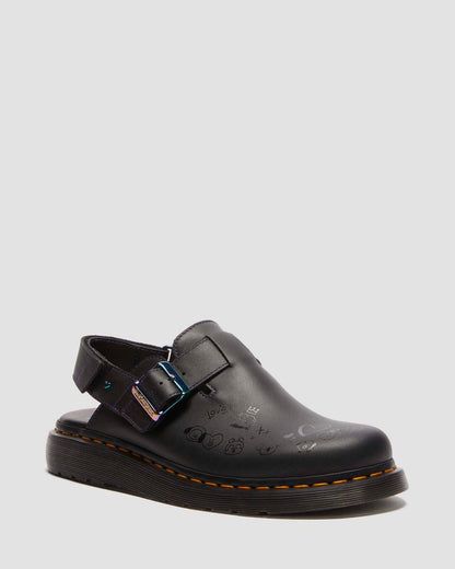Jorge II BT21 Leather Slingback Mules - Black — Nappa Leather