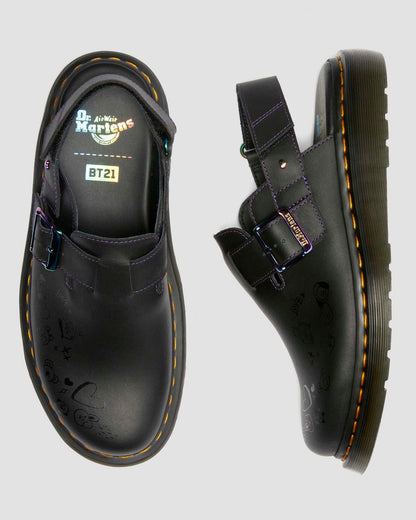 Jorge II BT21 Leather Slingback Mules - Black — Nappa Leather - image 9