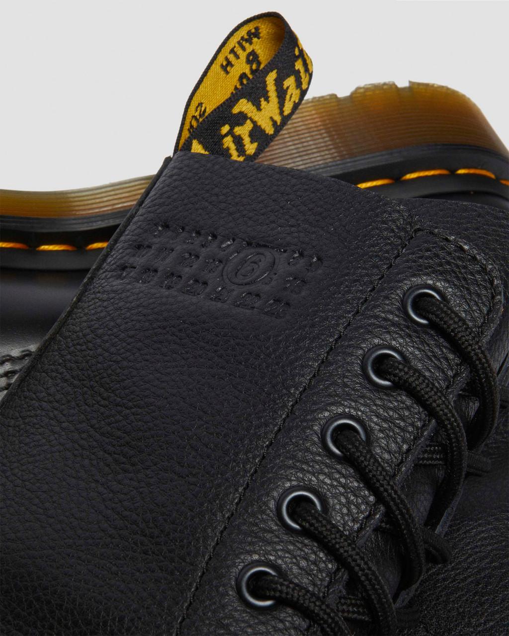 1490 / 1461 MM6 Leather Lace Up Boots - Black — VINTAGE SMOOTH+VIRGINIA - image 3