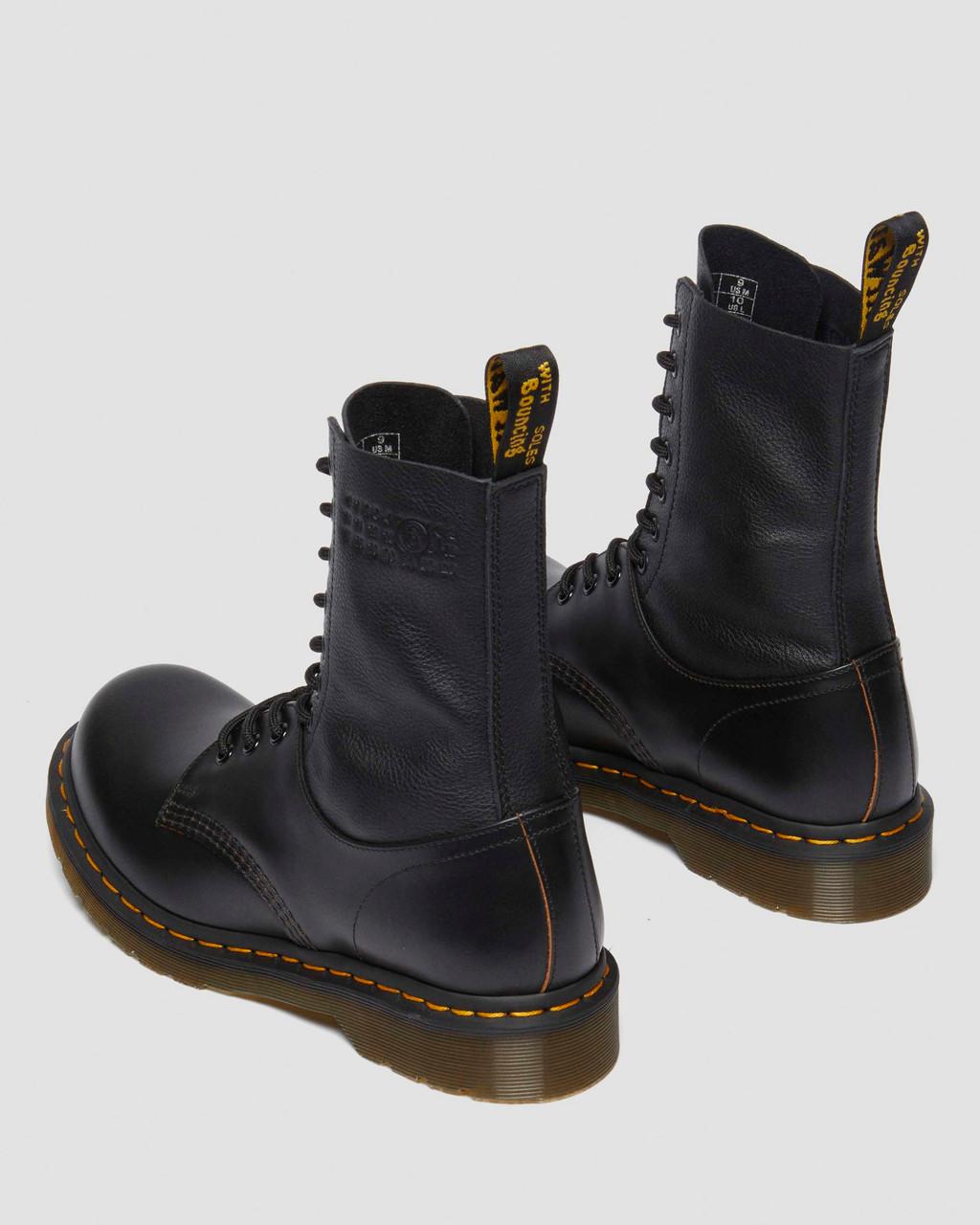 1490 / 1461 MM6 Leather Lace Up Boots - Black — VINTAGE SMOOTH+VIRGINIA - image 5