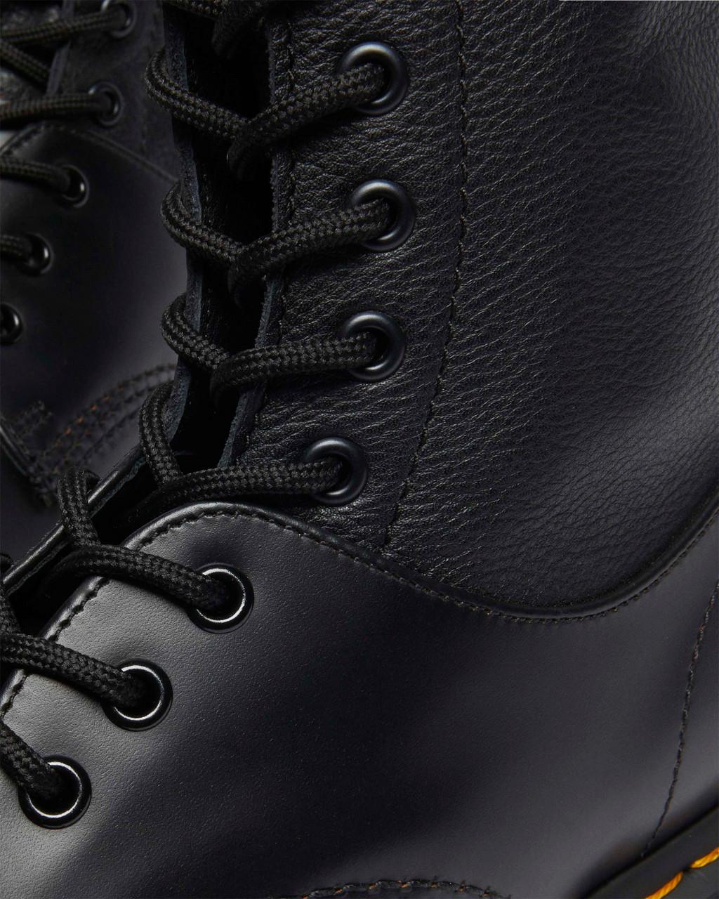 1490 / 1461 MM6 Leather Lace Up Boots - Black — VINTAGE SMOOTH+VIRGINIA - image 7