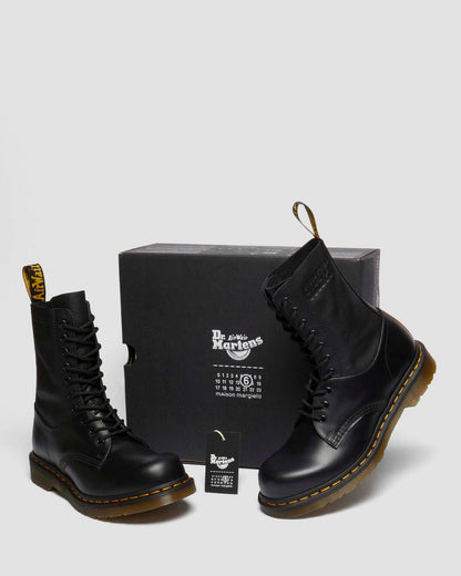 1490 / 1461 MM6 Leather Lace Up Boots - Black — VINTAGE SMOOTH+VIRGINIA - image 10