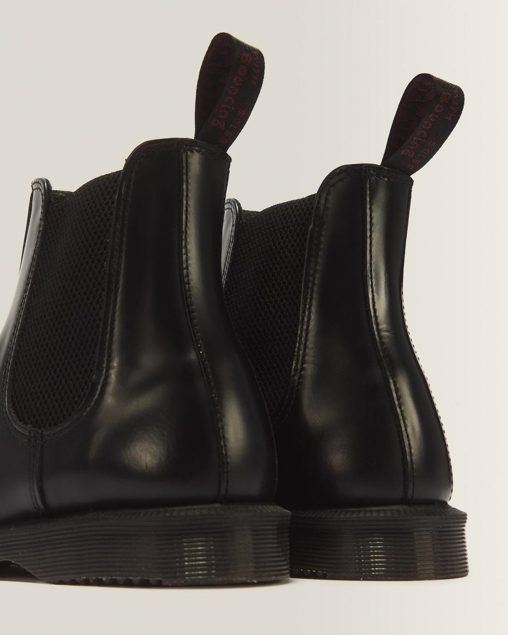Flora Smooth Chelsea Boots - Black — Polished Smooth - image 3