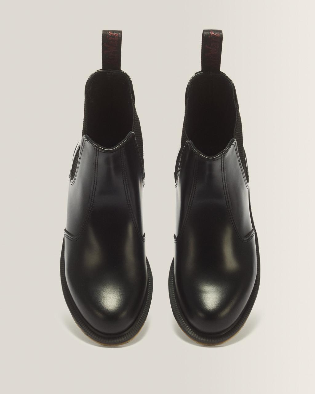 Flora Smooth Chelsea Boots - Black — Polished Smooth - image 4
