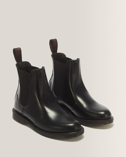Flora Smooth Chelsea Boots - Black — Polished Smooth - image 5