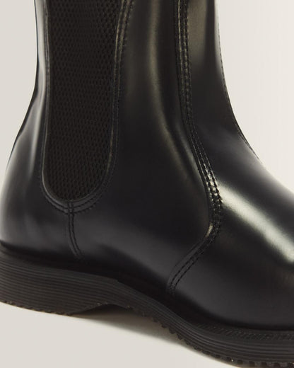 Flora Smooth Chelsea Boots - Black — Polished Smooth - image 8