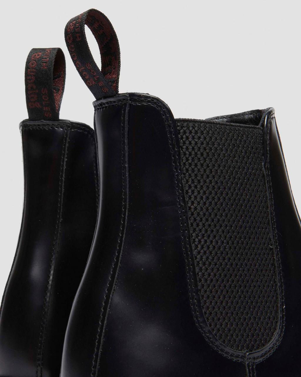 Flora Smooth Chelsea Boots - Black — Polished Smooth - image 9