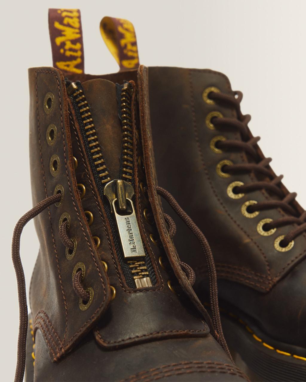 Sinclair Crazy Horse leather platform boots - Dark Brown — Crazy Horse - image 3
