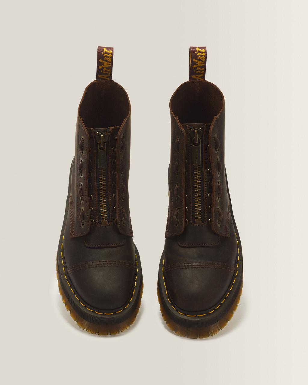 Sinclair Crazy Horse leather platform boots - Dark Brown — Crazy Horse - image 4