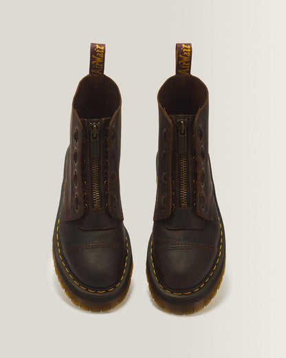 Sinclair Crazy Horse leather platform boots - Dark Brown — Crazy Horse - image 4