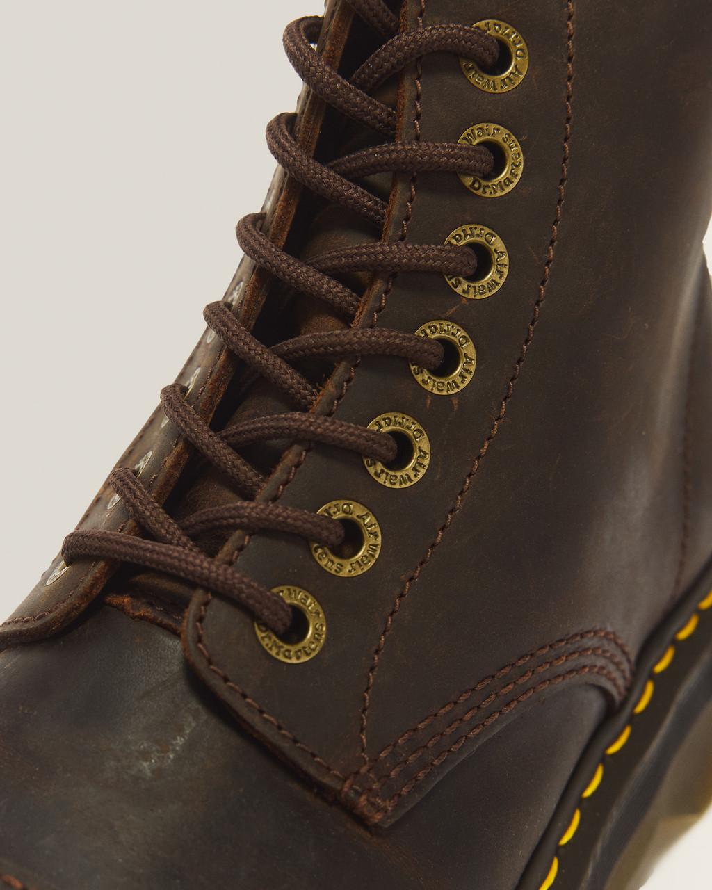 Sinclair Crazy Horse leather platform boots - Dark Brown — Crazy Horse - image 8