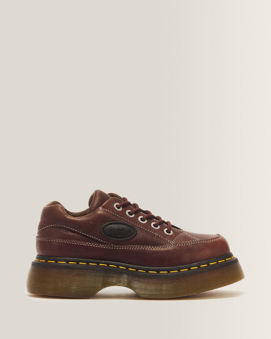 Buzz 5-eye Grizzly leather shoes - Dark Brown — Grizzly