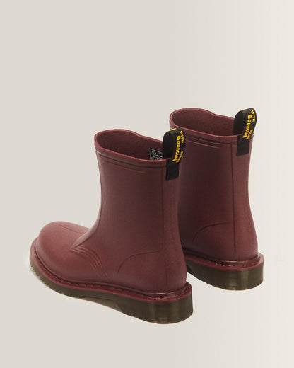 1460 Rain Pull On Waterproof Boots - CHERRY RED PVC — PVC - image 6