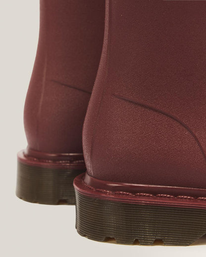1460 Rain Pull On Waterproof Boots - CHERRY RED PVC — PVC - image 8