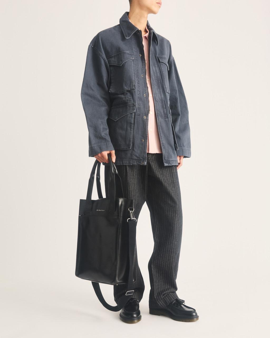 LEATHER TOTE BAG - BLACK — Mayhem Rb - image 2
