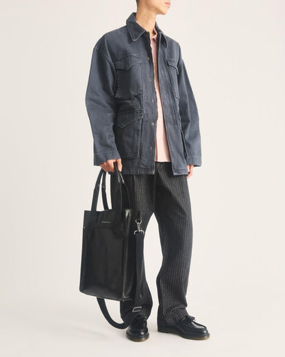LEATHER TOTE BAG - BLACK — Mayhem Rb - image 2