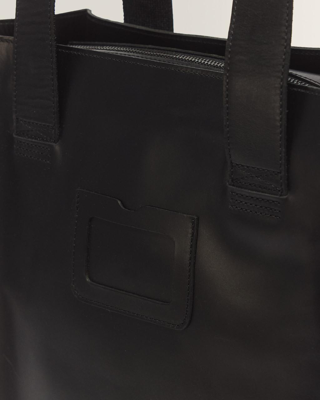 LEATHER TOTE BAG - BLACK — Mayhem Rb - image 5