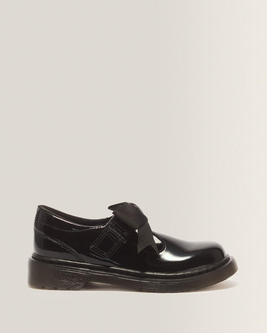 Junior Polley Ii Bow Patent Leather Mary Jane Shoes - Black — Patent Lamper